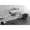 Kingston Brass 30 Carrara Marble Console Sink with Acrylic Legs, Marble WhiteMatte Black LMS3030MASQ0 - alternate 2